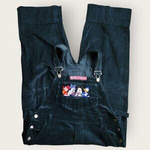 Mickey Mouse Overalls Jrs. Sz L Hunter Green Corduroy Signature Series VTG